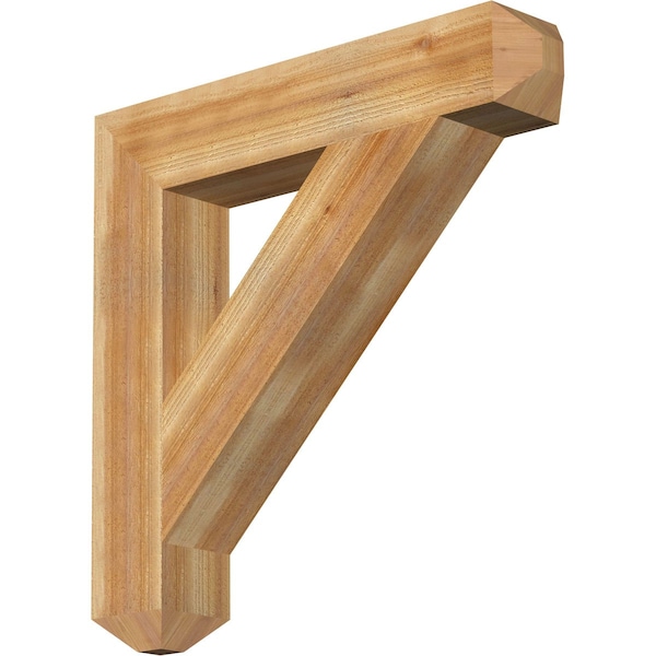 Ekena Millwork Traditional Craftsman Rough Sawn Bracket, Western Red Cedar, 6"W x 34"D x 34"H BKT06X34X34TRA04RWR - main
